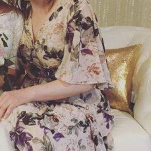 ASOS Blush Floral Gown | Size 8